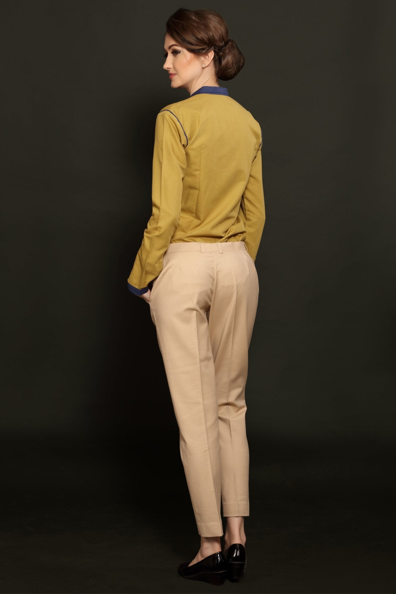 Beige Formal Trouser - Dheeraj Sharma