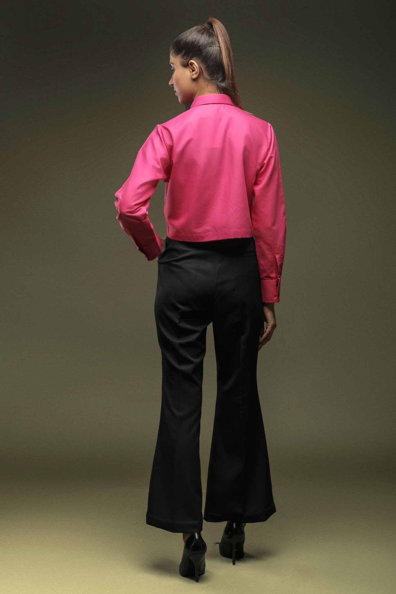 Black Bellbottom Trouser - Dheeraj Sharma