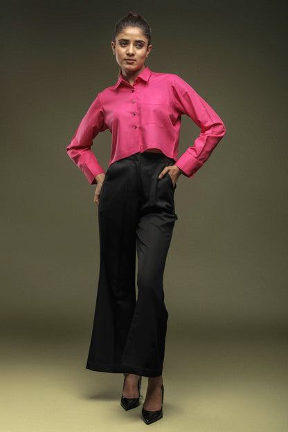 Black Bellbottom Trouser - Dheeraj Sharma