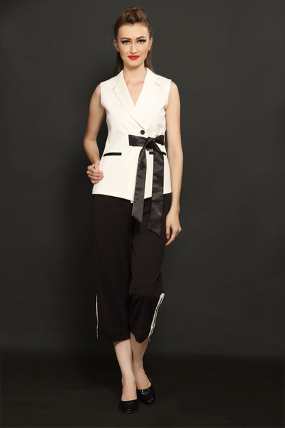 Black Cropped Trouser - Dheeraj Sharma