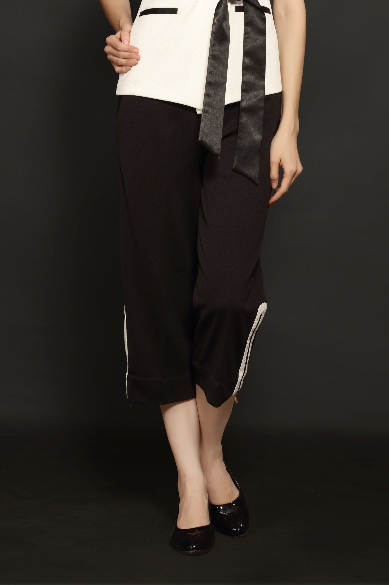 Black Cropped Trouser - Dheeraj Sharma