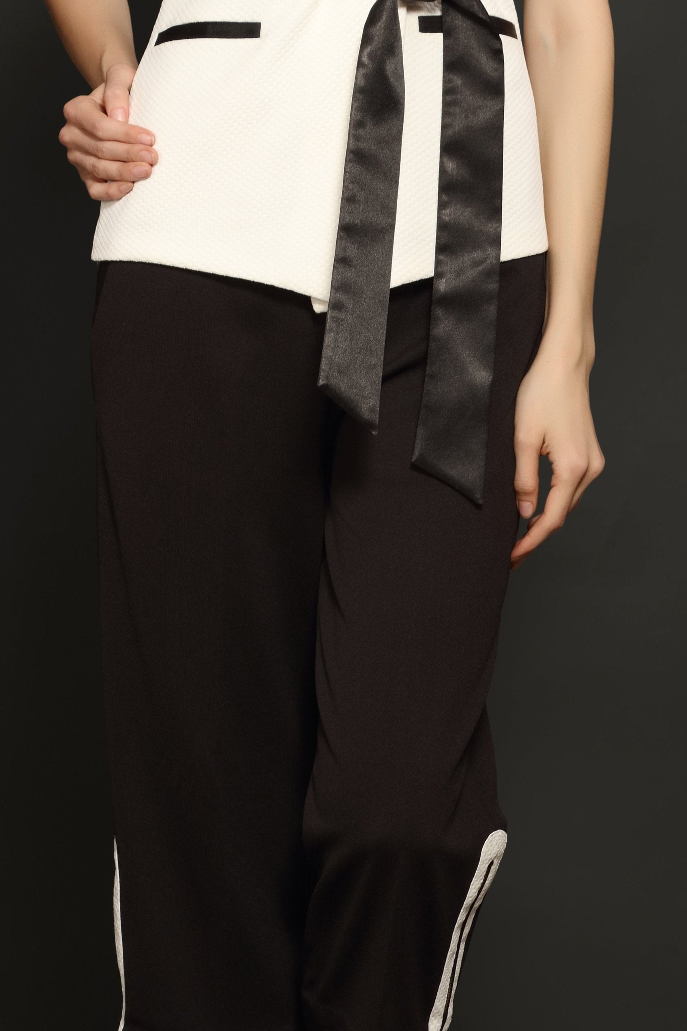 Black Cropped Trouser - Dheeraj Sharma