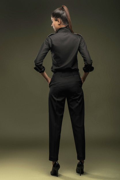 Black Tuxedo Trouser - Dheeraj Sharma