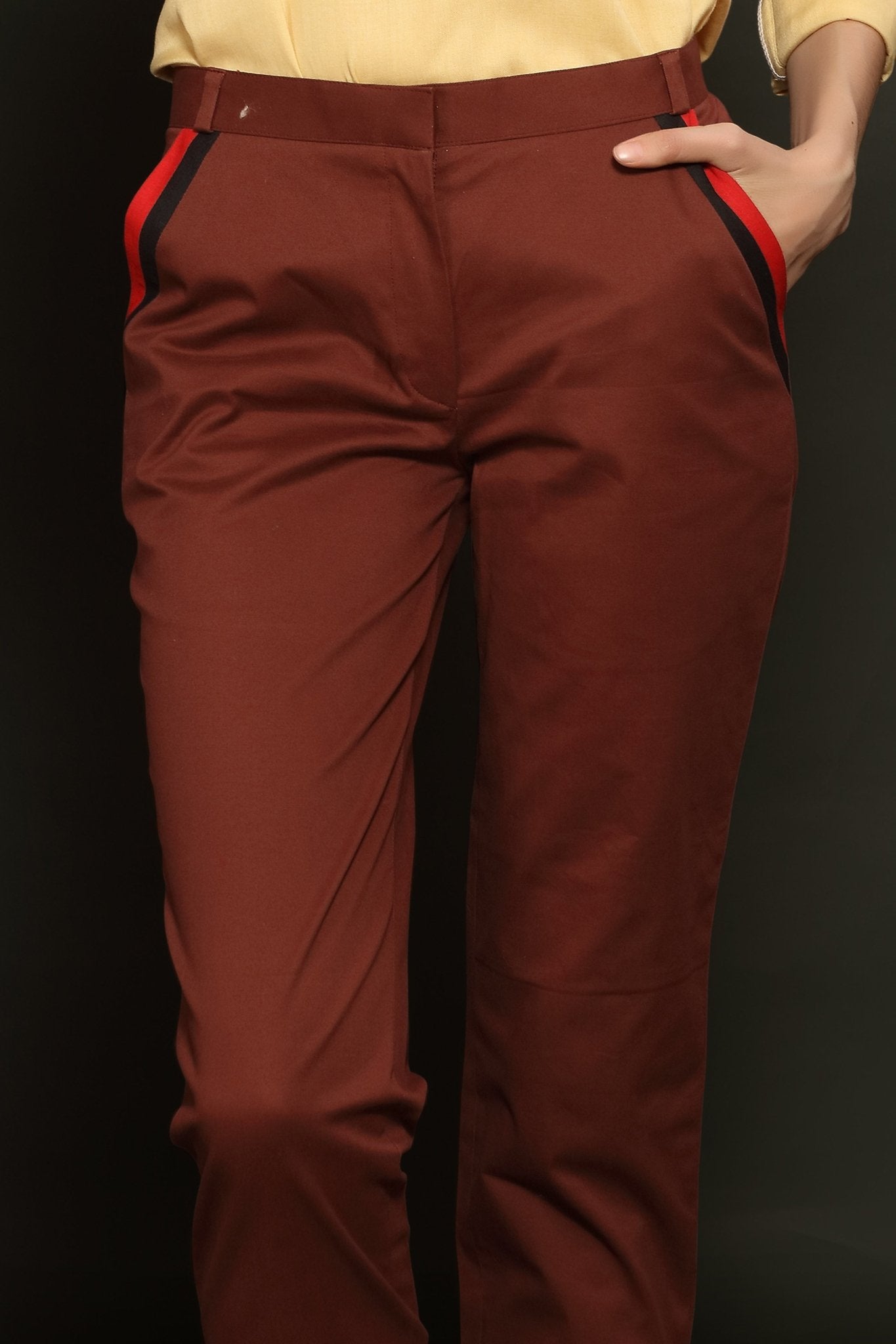 Brown Cropped Trouser - Dheeraj Sharma