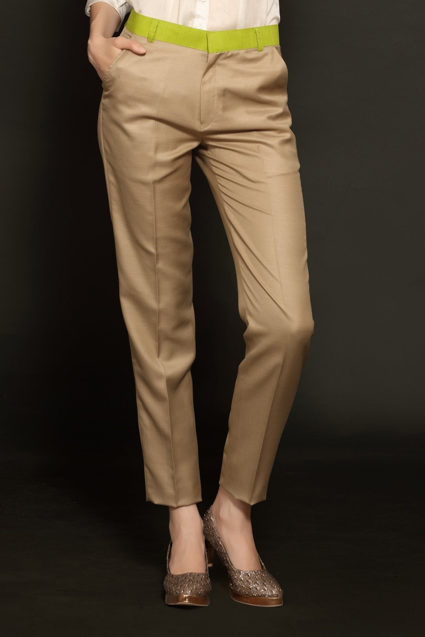 Dark Beige Formal Trouser