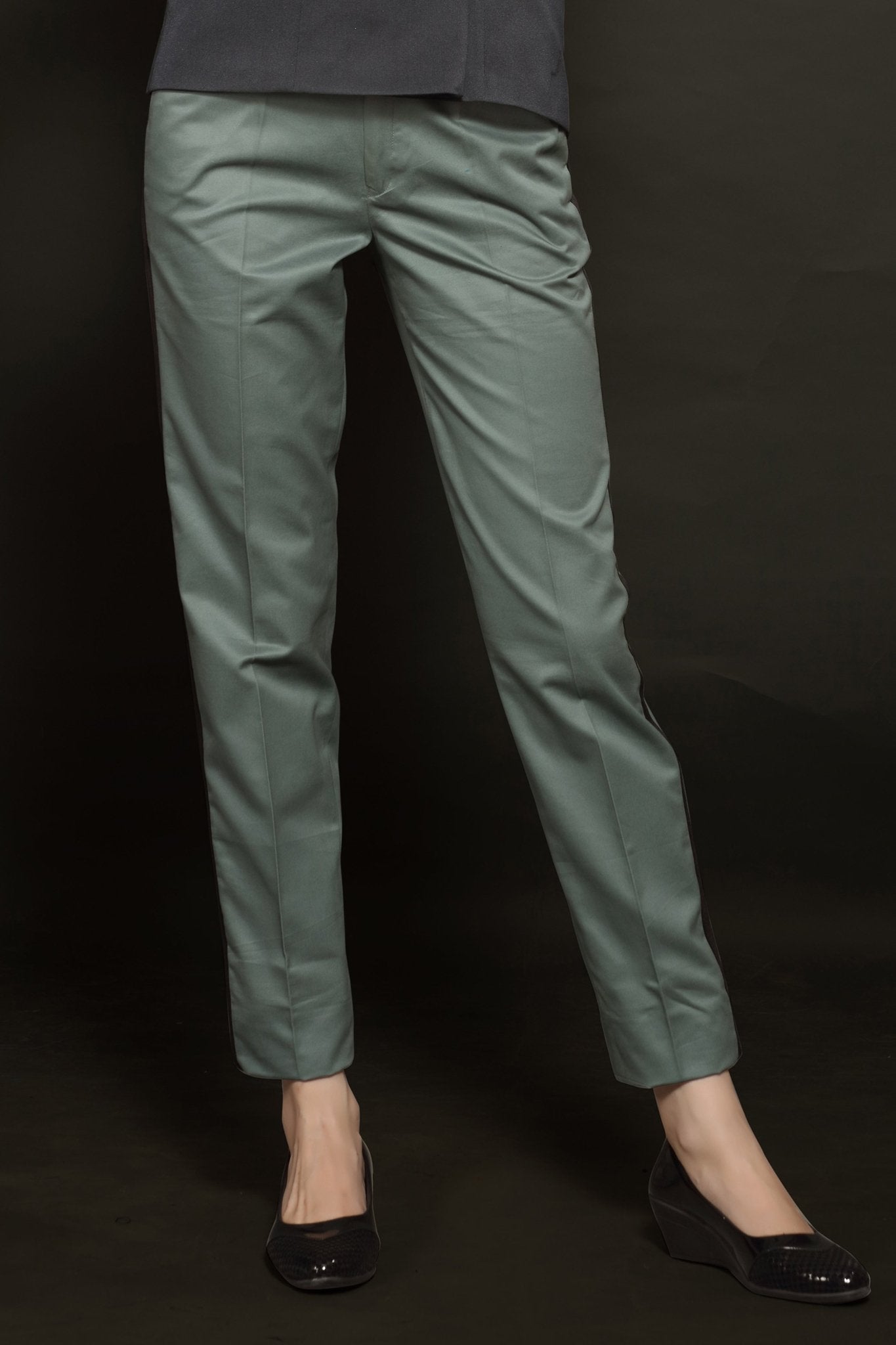 Green Tuxedo Trouser - Dheeraj Sharma