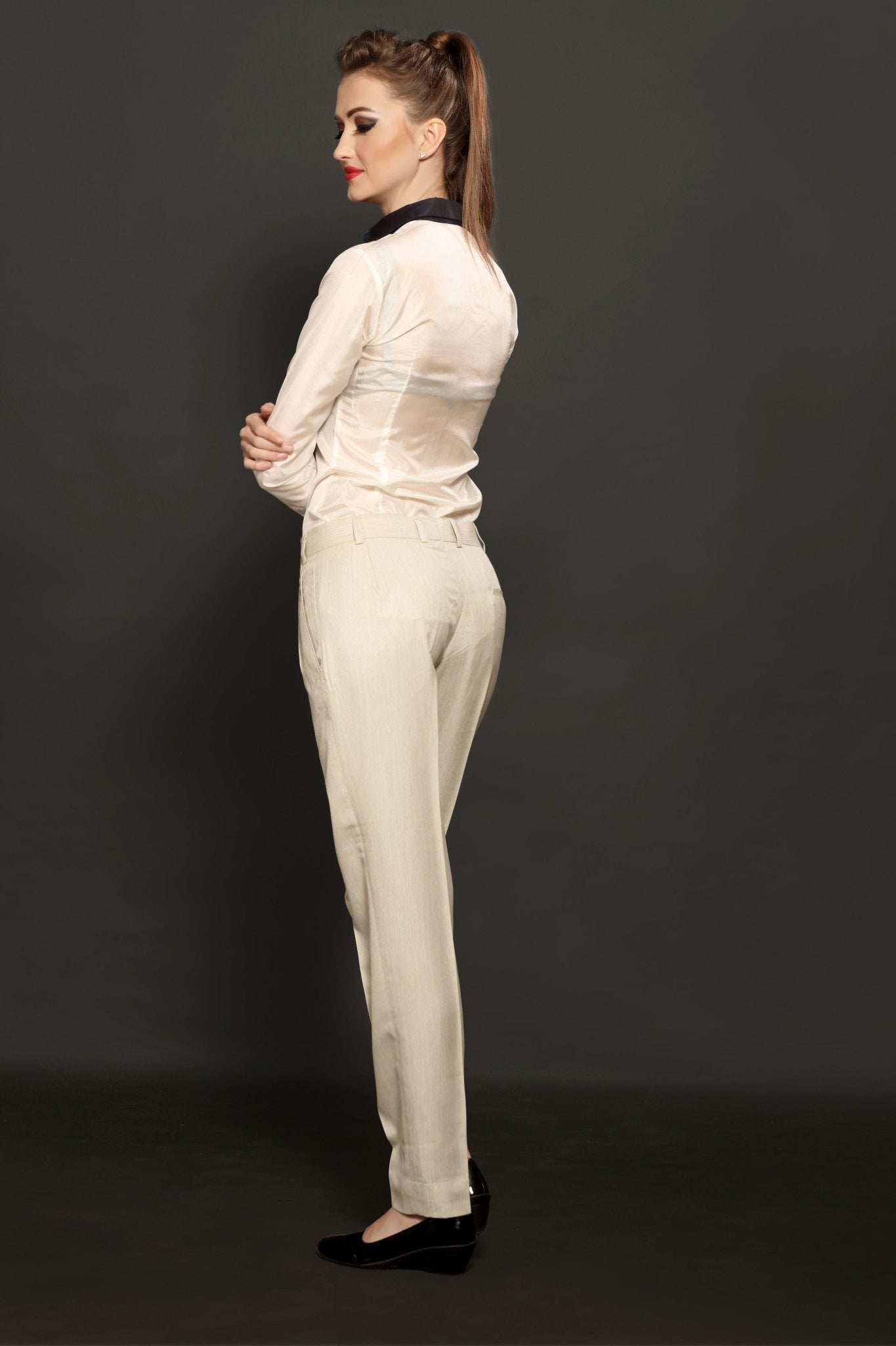 Ivory Baggy Trouser - Dheeraj Sharma