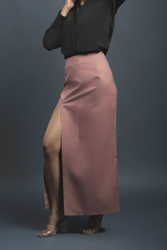 Onion Pink Straight Skirt - Dheeraj Sharma