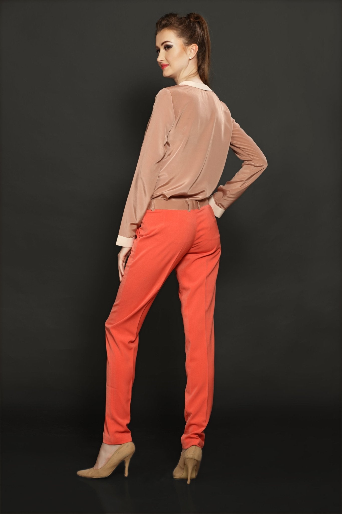 Peach Formal Trouser - Dheeraj Sharma