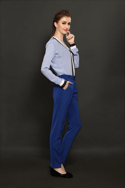 Royal Blue Trouser - Dheeraj Sharma