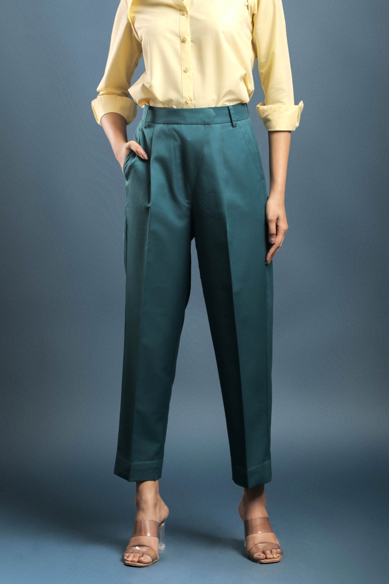 Teal Blue Baggy Pant