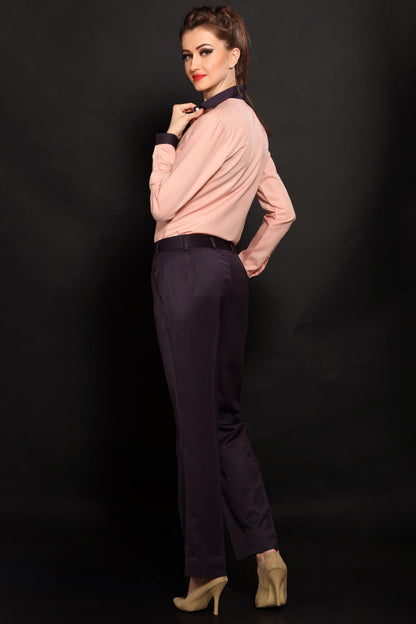 Wine Boot cut Trouser - Dheeraj Sharma