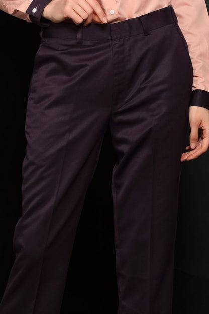 Wine Boot cut Trouser - Dheeraj Sharma