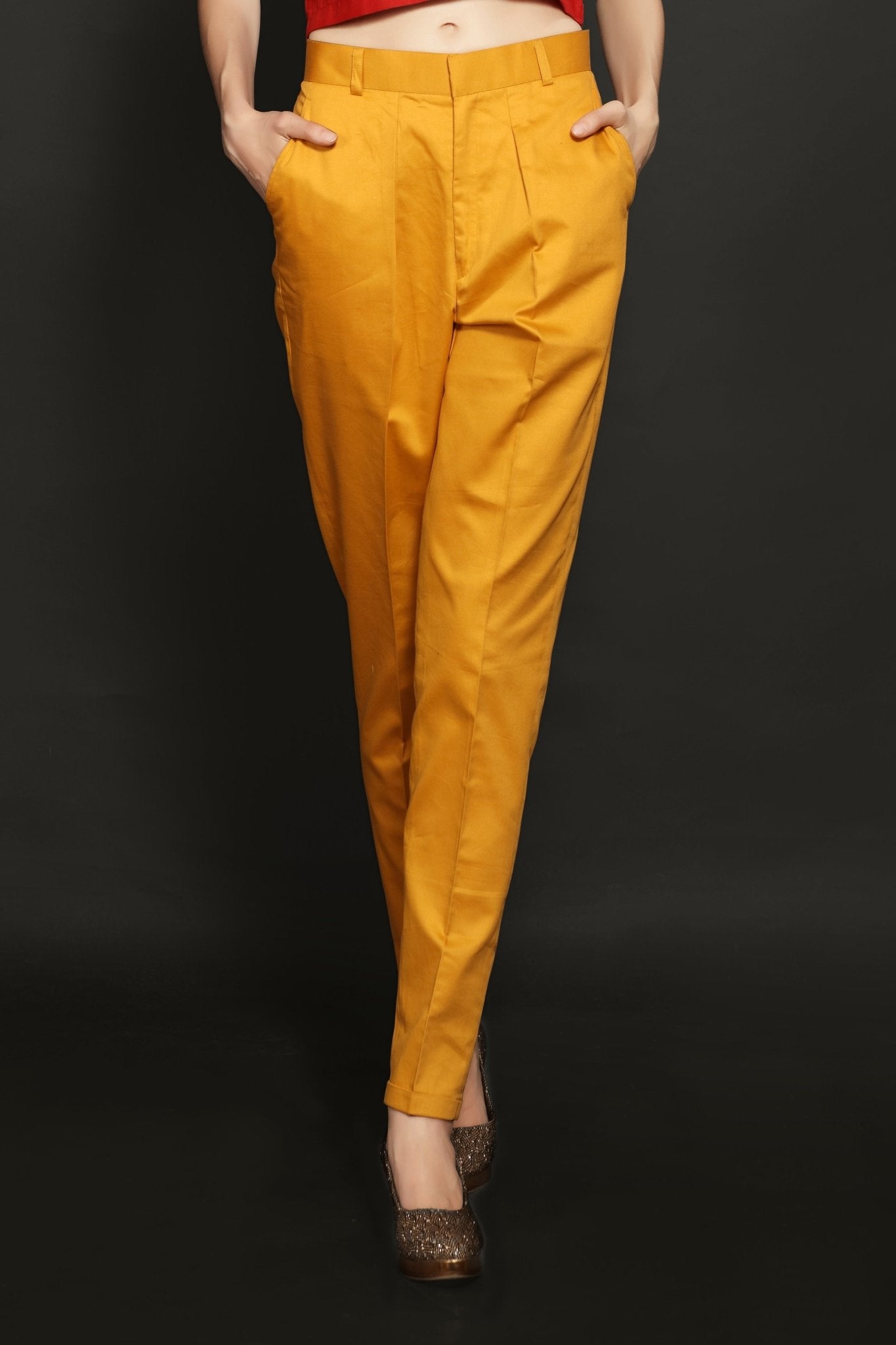 Yellow Cotton Trouser